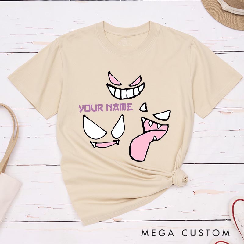 Personalized Gamer Ghost Type Classic T-Shirts Video Game Tshirt for Gamers Anime Lovers 90s Japanese Style