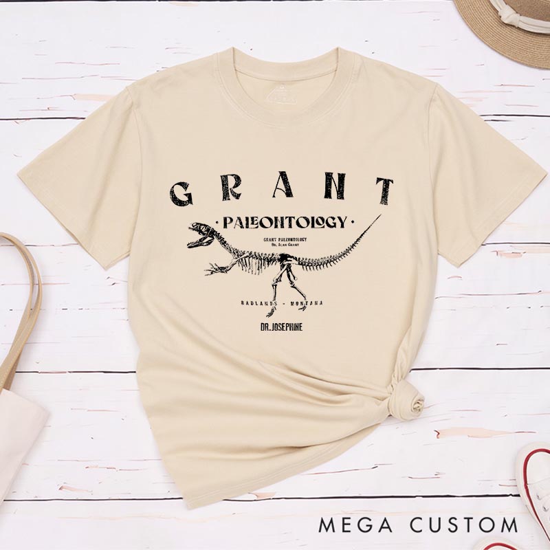Personalized Grant Paleontology Movie Classic T-Shirts Dinosaur Tshirt for Movie Lovers 90s National Park