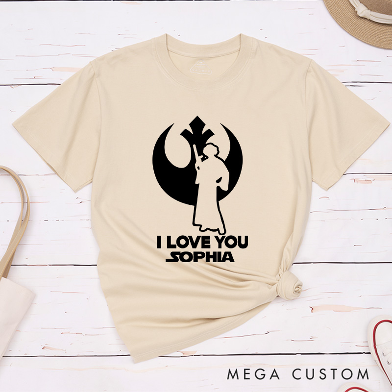 Personalized Star I Love You I Know Couple Matching Classic T-Shirts Honeymoon Shirt for Movie Lovers Valentines Day Just Married Shirt