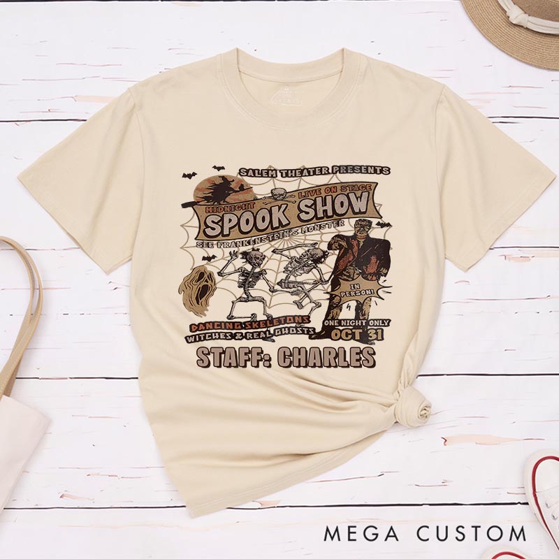 Personalized Spooky Show Classic T-Shirts Horror Movie Tshirt Vintage Horror Movie Shirt