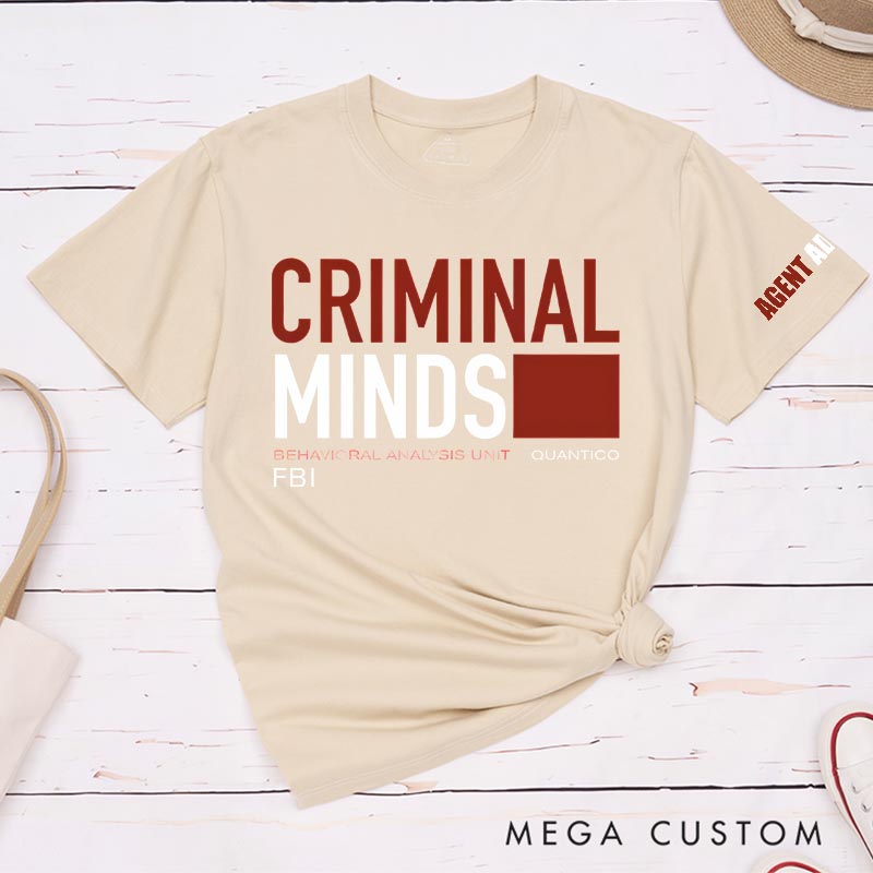 Personalized Criminal Minds Classic T-Shirts Detective TV Series Tshirt Film Fan Shirt Halloween