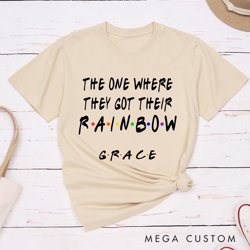 Personalized The One Where They Got Their Rainbow Classic T-Shirts TV Show Movie Tshirt TV Series Fan Shirt