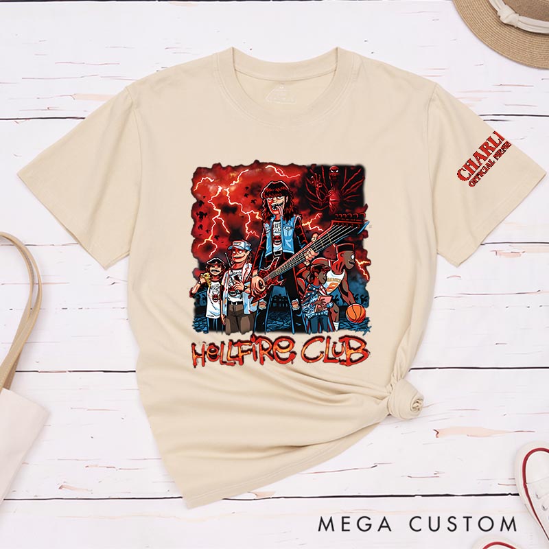 Personalized Hellfire Rock Horror TV Series Movie Classic T-Shirts Scary TV Show Tshirt Halloween Shirt