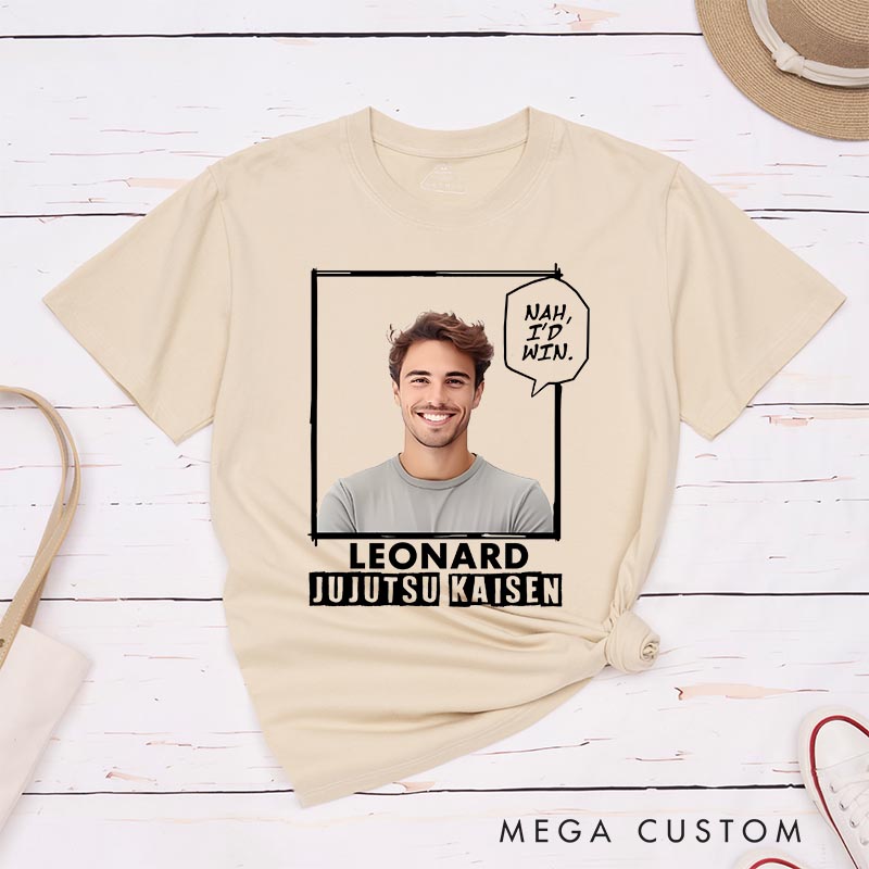 Personalized Nah I'd Win Anime Classic T-Shirts Japanese Manga Tshirt for Anime Lovers Photo Shirt