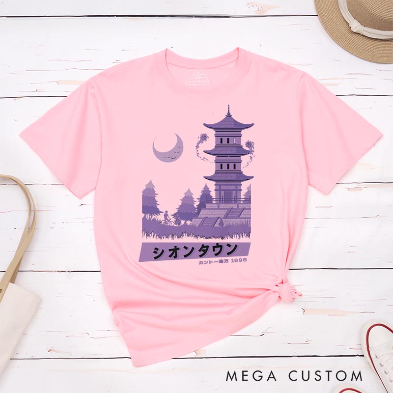 Personalized Lavender Town Anime Classic T-Shirts Video Game Tshirt for Gamers Anime Lovers 90s Japanese Style