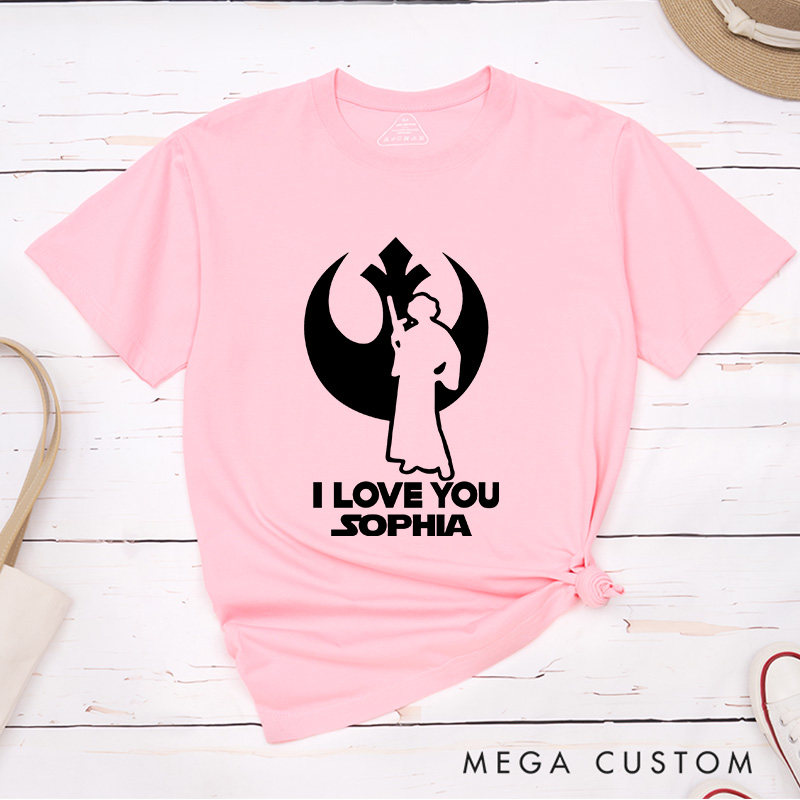 Personalized Star I Love You I Know Couple Matching Classic T-Shirts Honeymoon Shirt for Movie Lovers Valentines Day Just Married Shirt