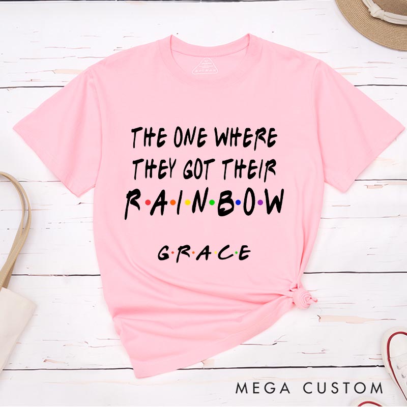 Personalized The One Where They Got Their Rainbow Classic T-Shirts TV Show Movie Tshirt TV Series Fan Shirt