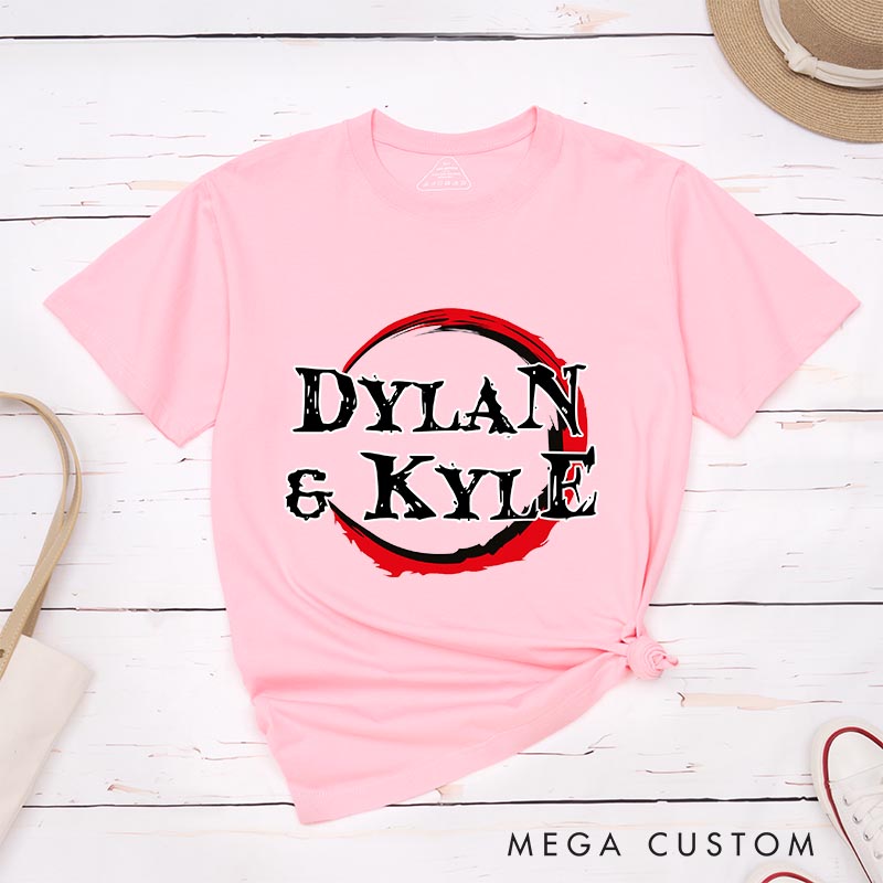 Personalized Demon Anime Name Classic T-Shirts Japanese Manga Comic Tshirt for Anime Lovers