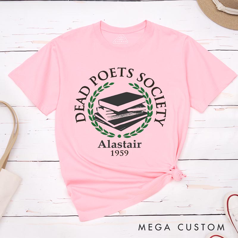 Personalized Poets Society Vintage Movie Classic T-Shirts Retro Film Fan Tshirt Book Worm