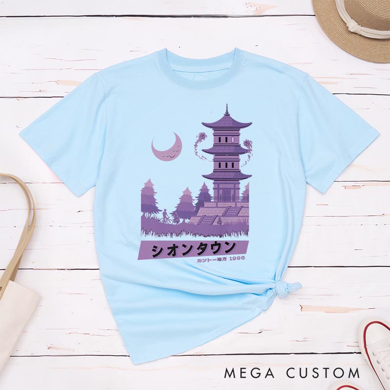 Personalized Lavender Town Anime Classic T-Shirts Video Game Tshirt for Gamers Anime Lovers 90s Japanese Style