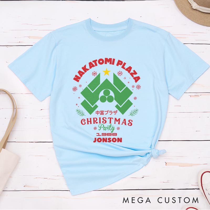 Personalized Nakatomi Plaza Christmas Movie Classic T-Shirts Holiday Geek Tshirt Christmas Gift