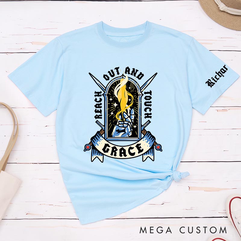 Personalized Reach out and Touch Grace Gothic Game Classic T-Shirts Video Game Tshirt Undead Shirt Halloween