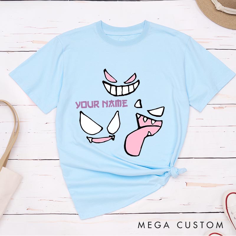 Personalized Gamer Ghost Type Classic T-Shirts Video Game Tshirt for Gamers Anime Lovers 90s Japanese Style