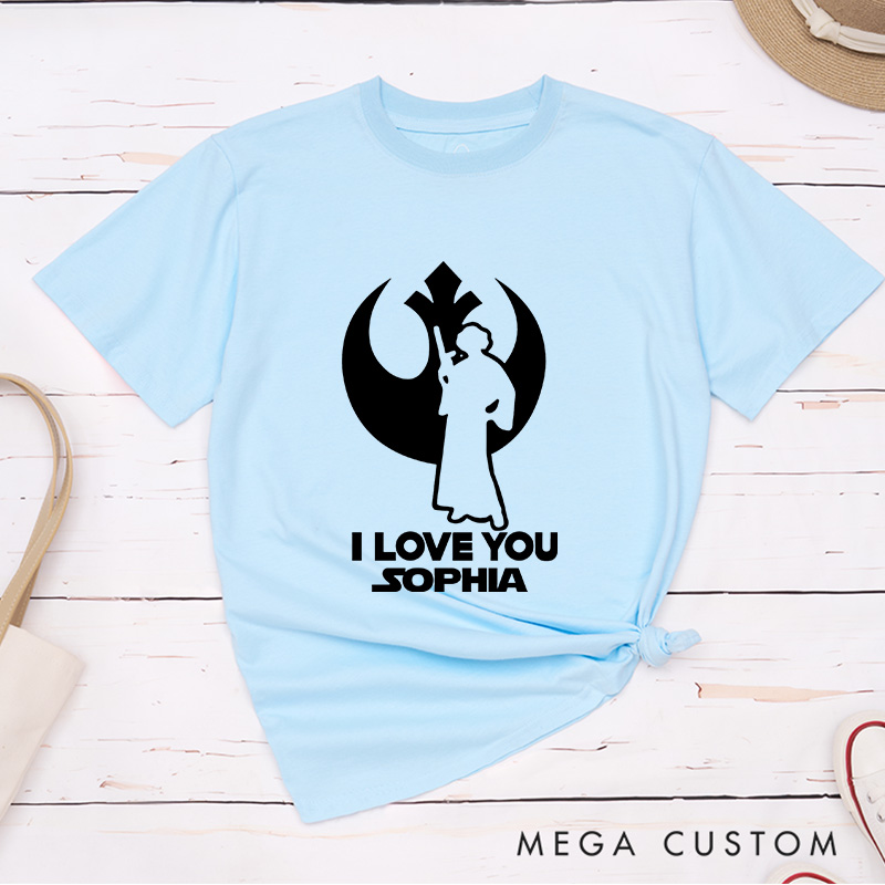 Personalized Star I Love You I Know Couple Matching Classic T-Shirts Honeymoon Shirt for Movie Lovers Valentines Day Just Married Shirt