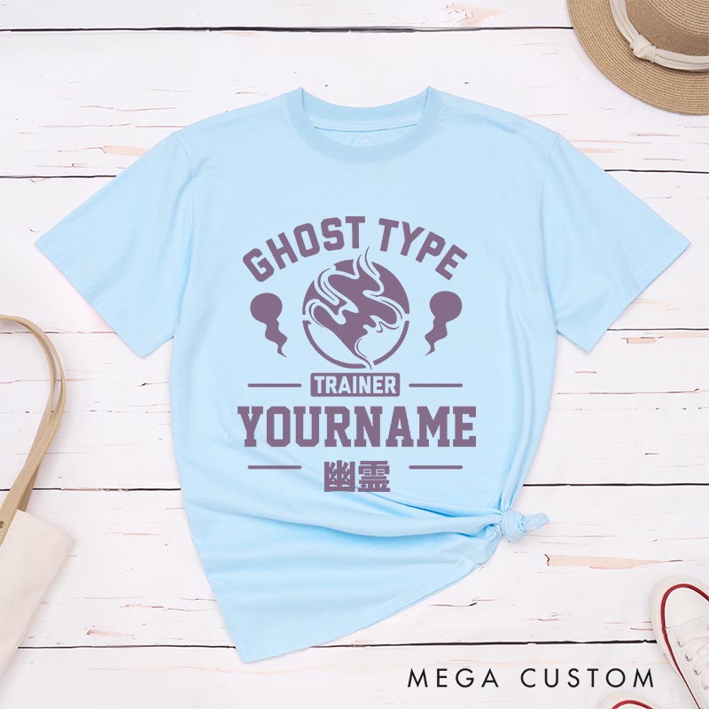 Personalized Ghost Type Trainer Anime Classic T-Shirts Video Game Tshirt for Gamers Anime Lovers 90s Japanese Style