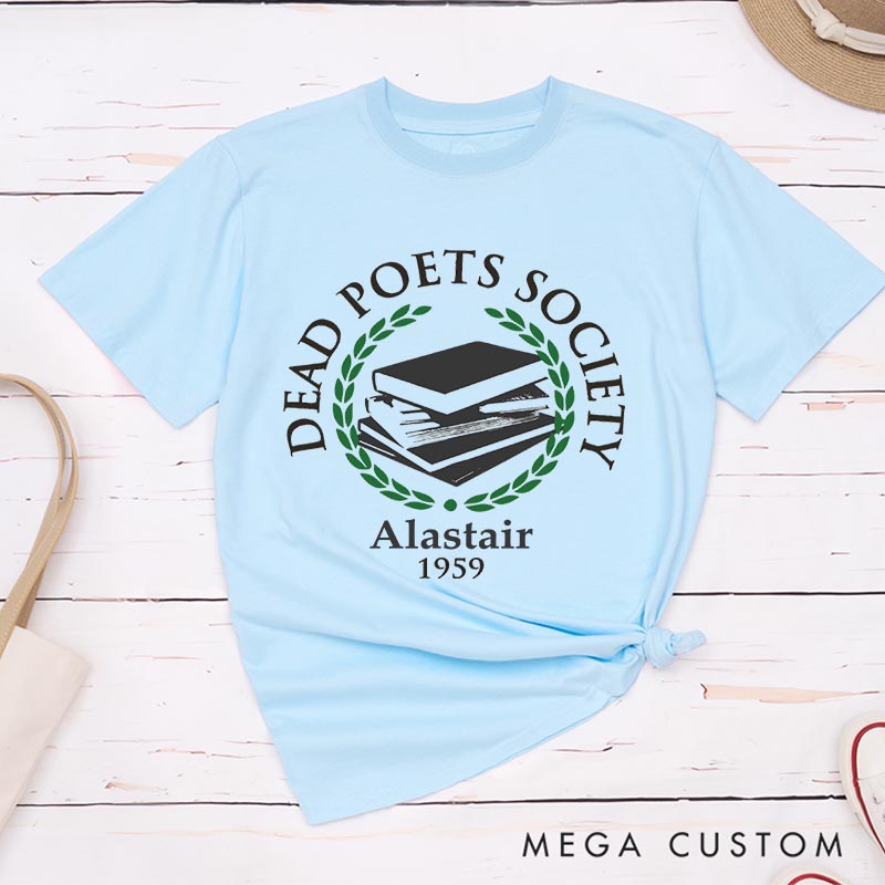 Personalized Poets Society Vintage Movie Classic T-Shirts Retro Film Fan Tshirt Book Worm