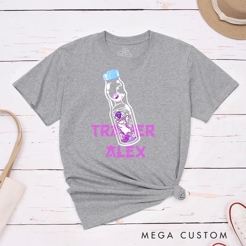 Personalized Anime Bourbon Soda T-shirt Japanese Kawaii Tshirt for Her Him Gamer Anime Lovers