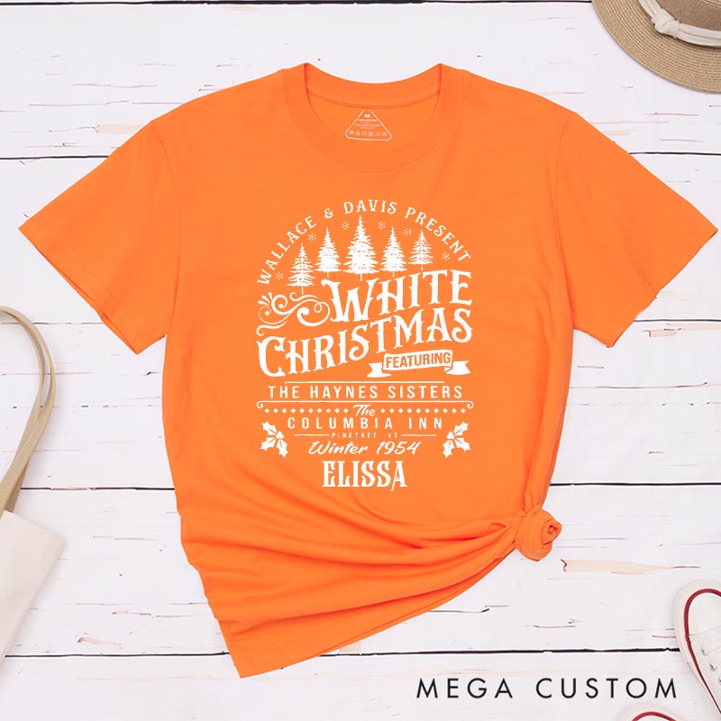 Personalized Snowy Christmas Inn Movie Classic T-Shirts Vintage Holiday Movies Tshirt Family Movie Shirt