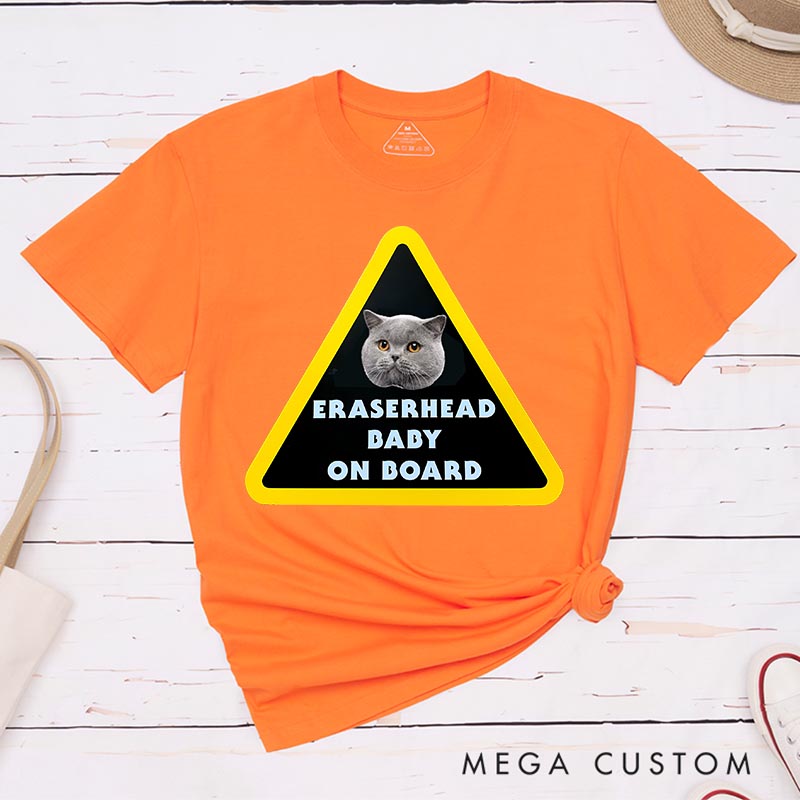 Personalized Vintage Baby on Board Movie Classic T-Shirts Retro Film Fan Tshirt for Dog Mom Dog Dad Cat Mom Cat Dad