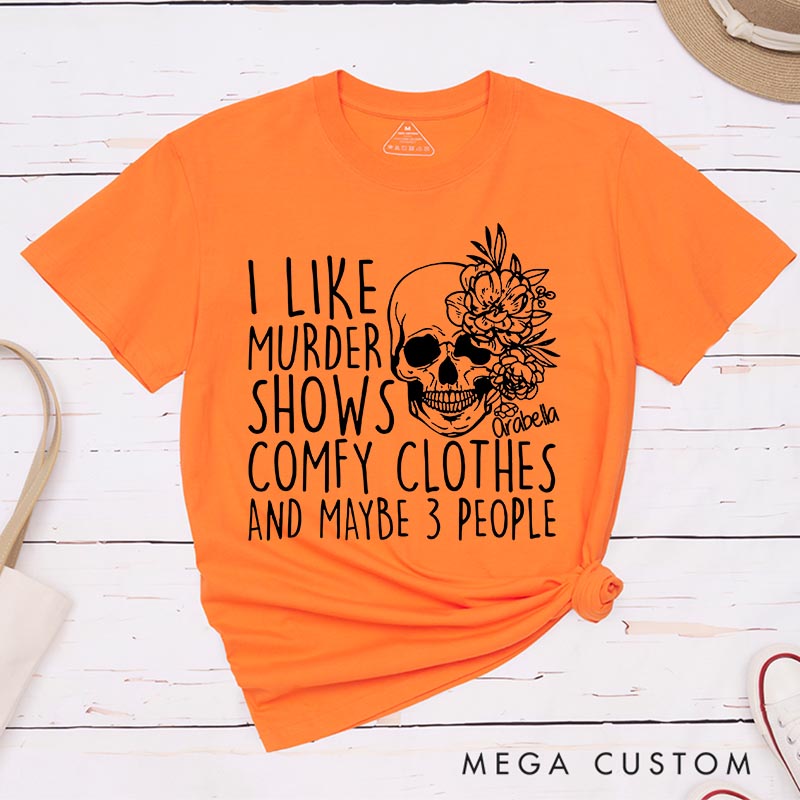 Personalized I Like Murder Shows Horror Movie Classic T-Shirts Scary Movie Tshirt 80s Retro Movie Shirt for Her