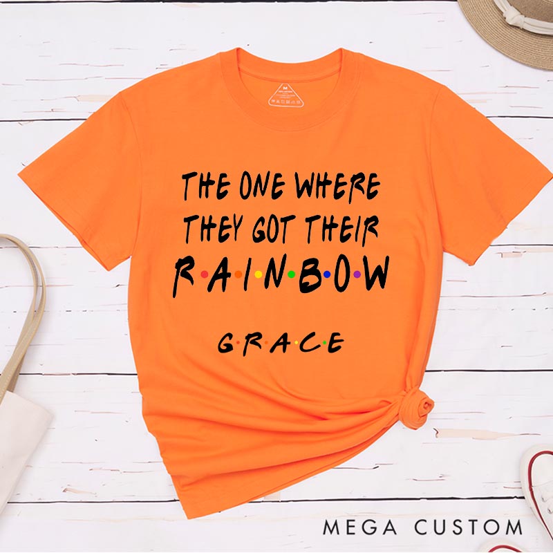 Personalized The One Where They Got Their Rainbow Classic T-Shirts TV Show Movie Tshirt TV Series Fan Shirt