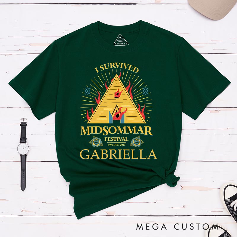 Personalized I Survived Midsommar Horror Halloween Classic T-Shirts for Movie TV Show Lovers