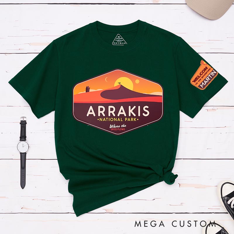 Personalized Arrakis Park Movie Classic T-Shirts Fiction Film Tshirt Geek Shirt