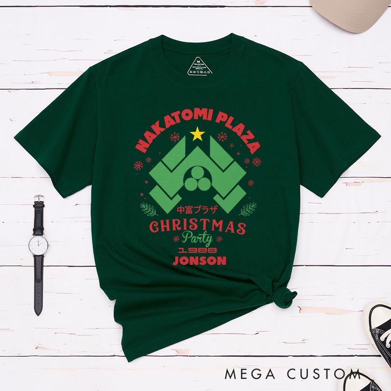 Personalized Nakatomi Plaza Christmas Movie Classic T-Shirts Holiday Geek Tshirt Christmas Gift