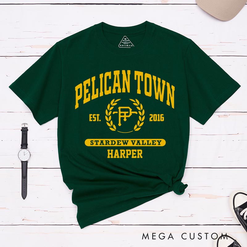 Personalized Pelican Town Game Classic T-Shirts Farming Gamer Tshirt Valley Geek Gaming Nerd Shirt
