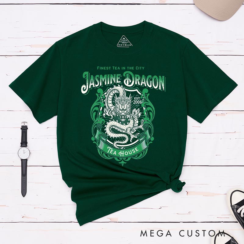 Personalized Dragon Tea Shop Anime Classic T-Shirts Japanese Manga Comic Tshirt for Anime Lovers
