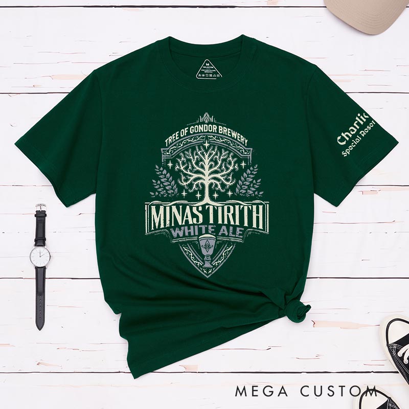 Personalized Minas White Ale Brewery Movie Classic T-Shirts Fantasy Movie Tshirt for Movie Lovers