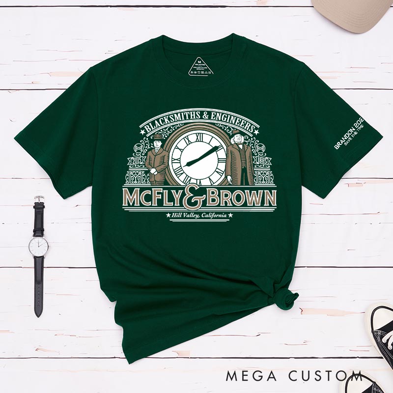 Personalized Clock Town Classic T-Shirts Future Fiction Movie Tshirt Geek Nerdy Movie Shirt