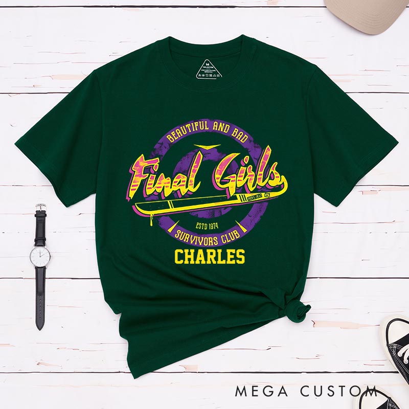 Personalized Final Girl Classic T-Shirts Creepy Season Tshirt Horror Halloween Shirt for Movie TV Lovers