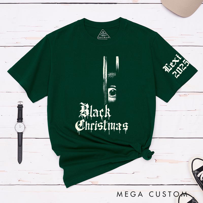 Personalized Black Christmas Party Movie Classic T-Shirts Christmas Holiday Tshirt Movie Fan Shirt Halloween
