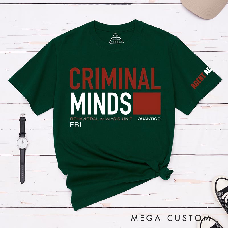 Personalized Criminal Minds Classic T-Shirts Detective TV Series Tshirt Film Fan Shirt Halloween