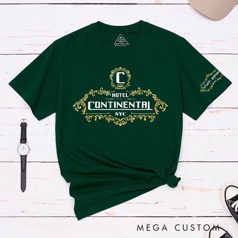 Personalized Hotel Continental Classic T-Shirts Action Movies Tshirt Film Fan Shirt