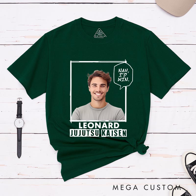 Personalized Nah I'd Win Anime Classic T-Shirts Japanese Manga Tshirt for Anime Lovers Photo Shirt