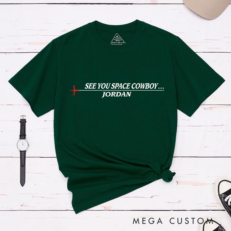 Personalized See You Space Cowboy 90s Anime Classic T-Shirts Japanese Manga Tshirt for Anime Lovers