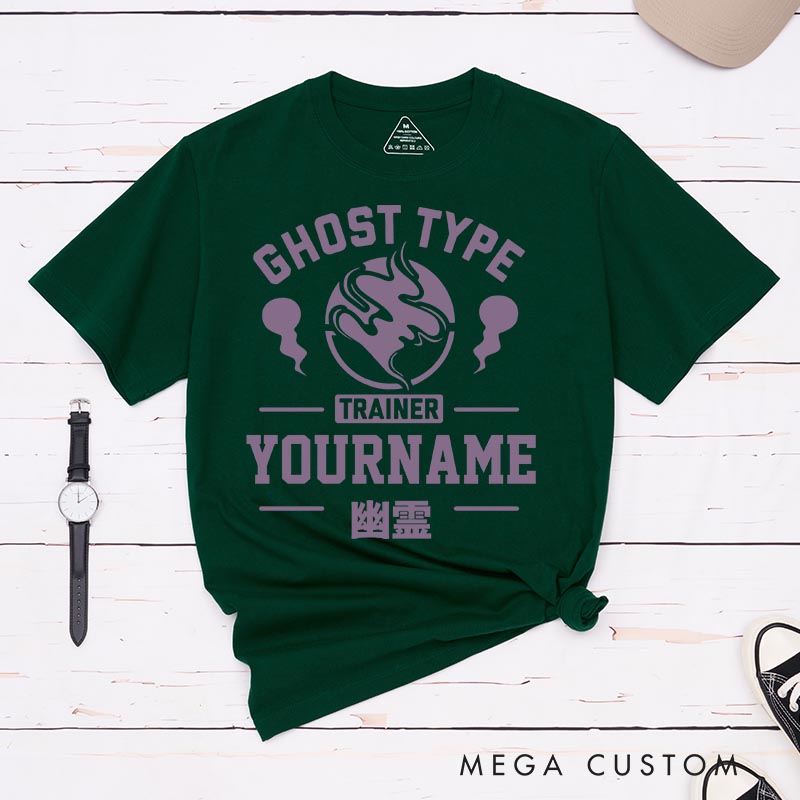 Personalized Ghost Type Trainer Anime Classic T-Shirts Video Game Tshirt for Gamers Anime Lovers 90s Japanese Style