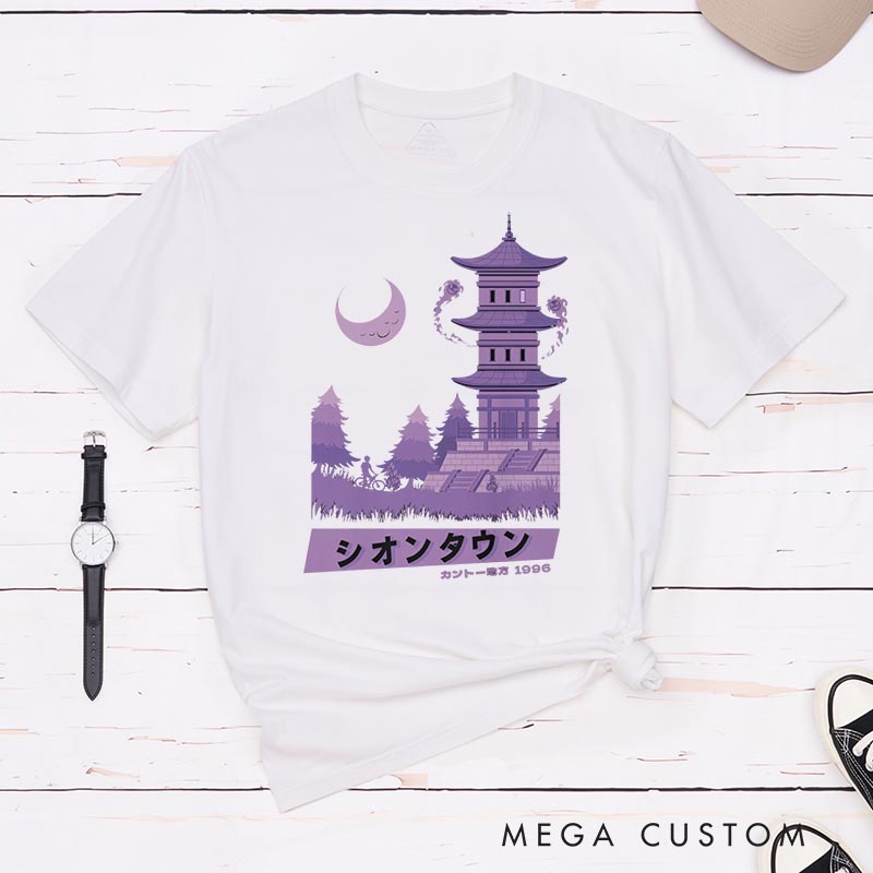 Personalized Lavender Town Anime Classic T-Shirts Video Game Tshirt for Gamers Anime Lovers 90s Japanese Style