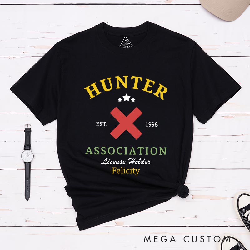Personalized Anime Hunter Classic T-Shirts Japanese Manga Comic Tshirt for Anime Lovers