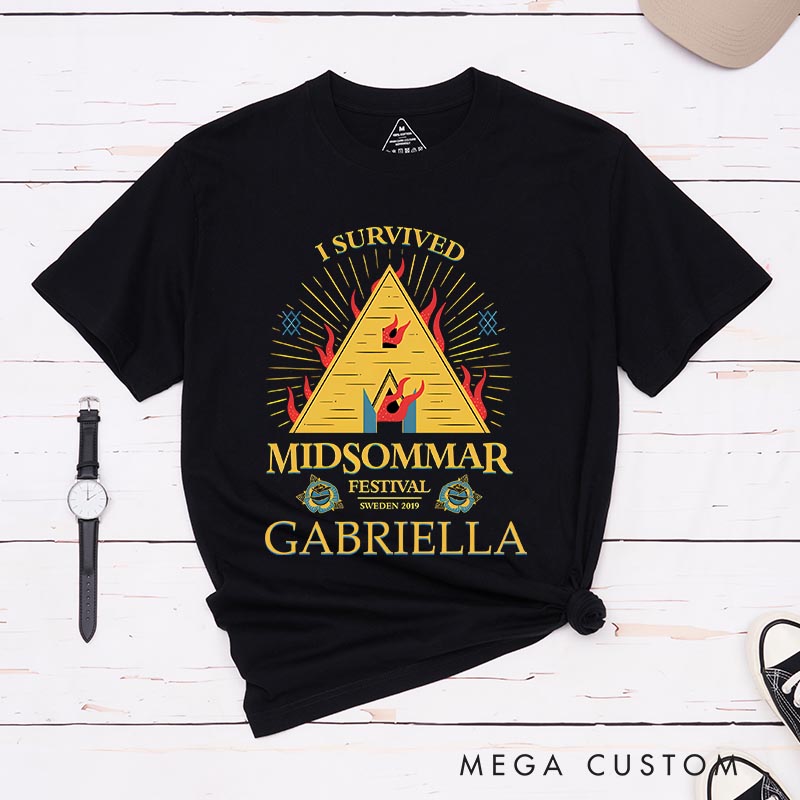 Personalized I Survived Midsommar Horror Halloween Classic T-Shirts for Movie TV Show Lovers