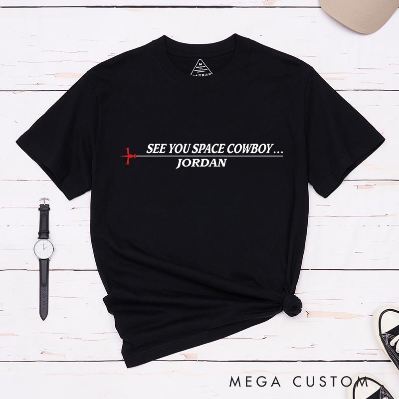 Personalized See You Space Cowboy 90s Anime Classic T-Shirts Japanese Manga Tshirt for Anime Lovers