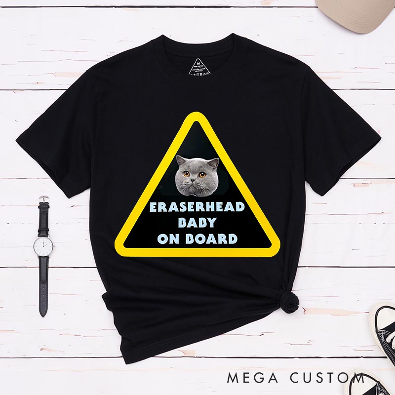Personalized Vintage Baby on Board Movie Classic T-Shirts Retro Film Fan Tshirt for Dog Mom Dog Dad Cat Mom Cat Dad