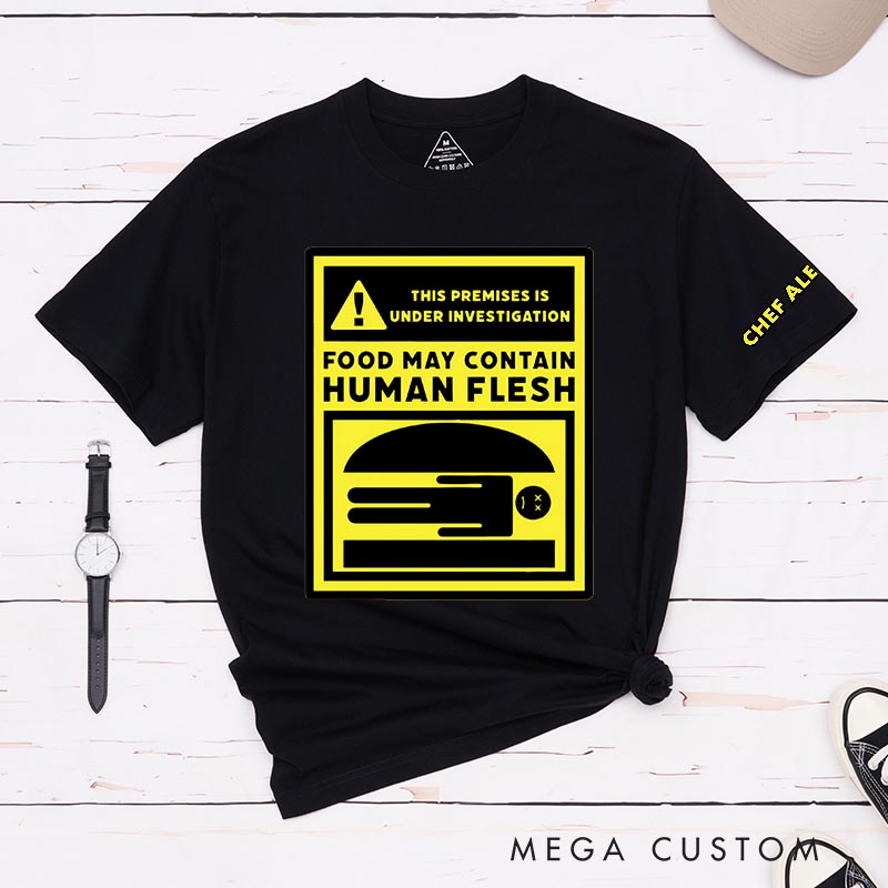 Personalized Human Burger Horror Movie Classic T-Shirts Funny Film Tshirt Halloween Shirt Foodie