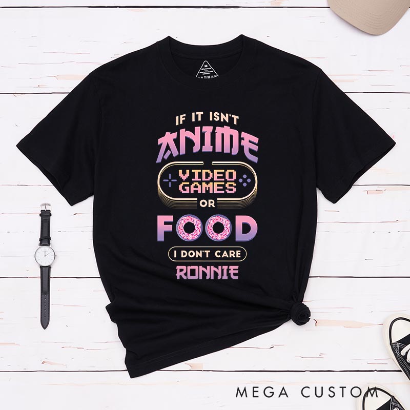 Personalized Gamer Geek Classic T-Shirts Japanese Manga Comic Tshirt for Anime Lovers Foodie