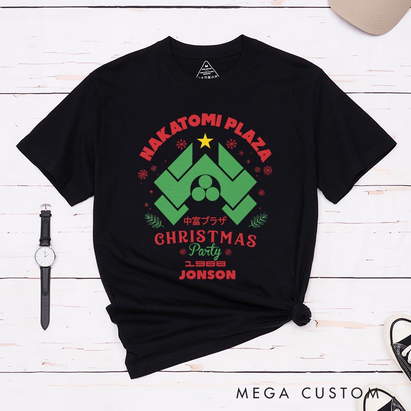 Personalized Nakatomi Plaza Christmas Movie Classic T-Shirts Holiday Geek Tshirt Christmas Gift