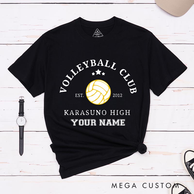 Personalized Anime Volleyball High School Classic T-Shirts Japanese Manga Comic Tshirt for Anime Lovers