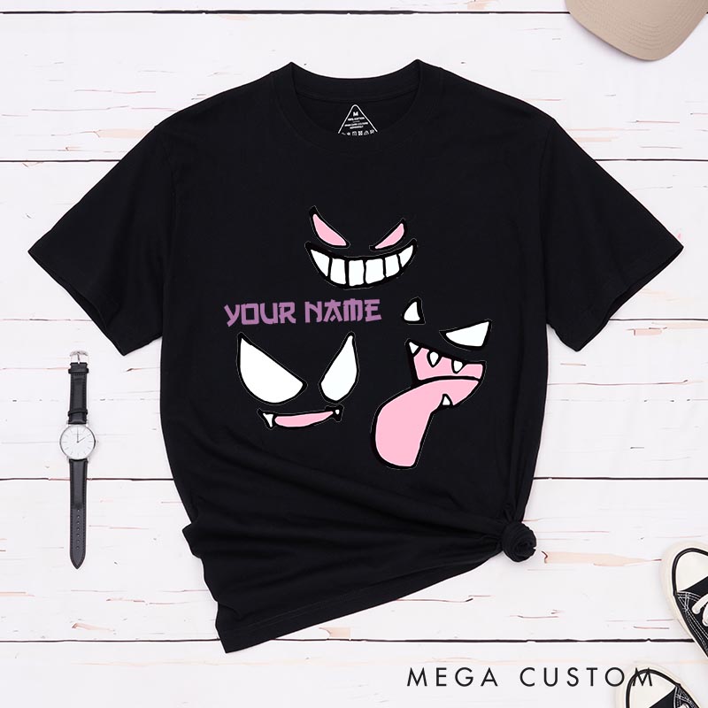 Personalized Gamer Ghost Type Classic T-Shirts Video Game Tshirt for Gamers Anime Lovers 90s Japanese Style