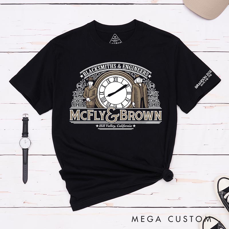 Personalized Clock Town Classic T-Shirts Future Fiction Movie Tshirt Geek Nerdy Movie Shirt